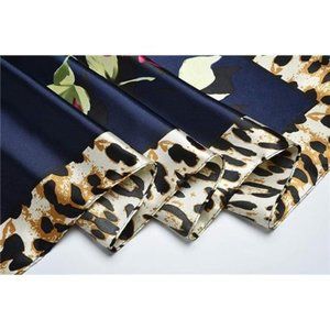 WOMENS Square Silk Wrap Satin Headscarf